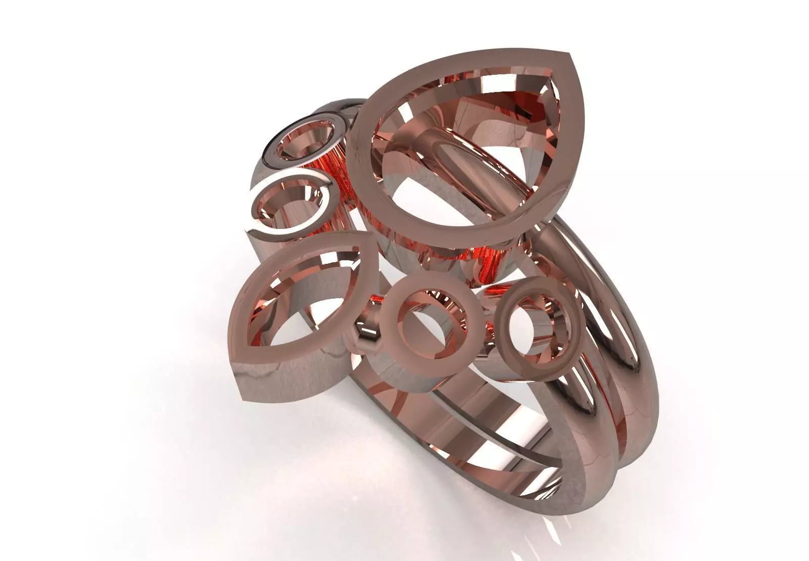 Eternal Link STL 3D Ring Set model wr0016 3D print model_12