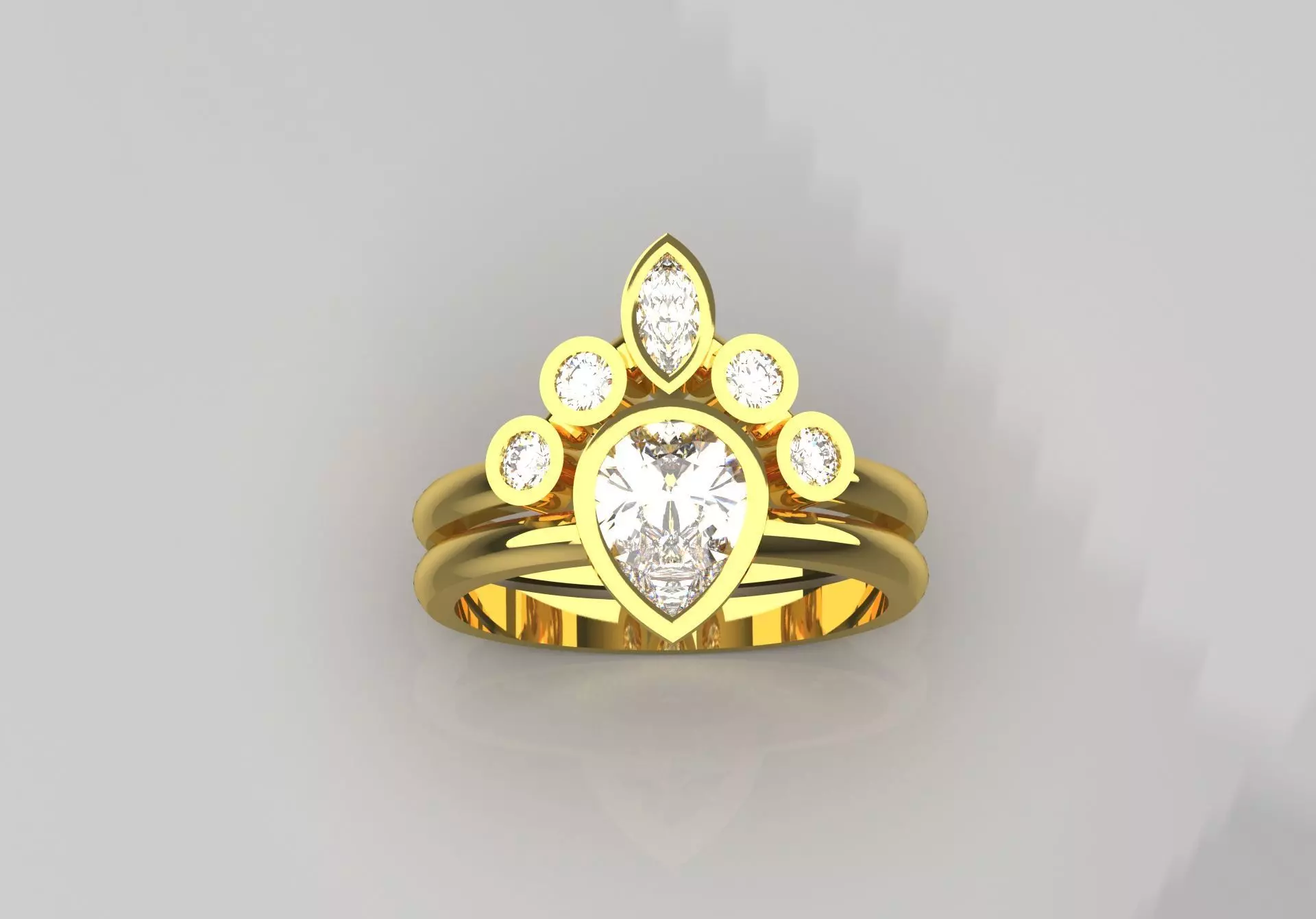 Eternal Link STL 3D Ring Set model wr0016 3D print model_2