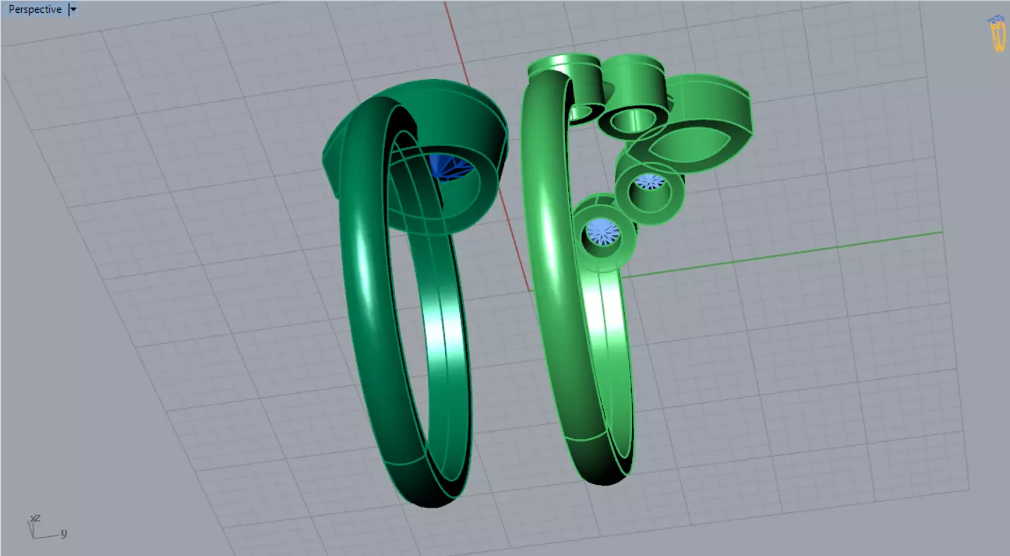 Eternal Link STL 3D Ring Set model wr0016 3D print model_9