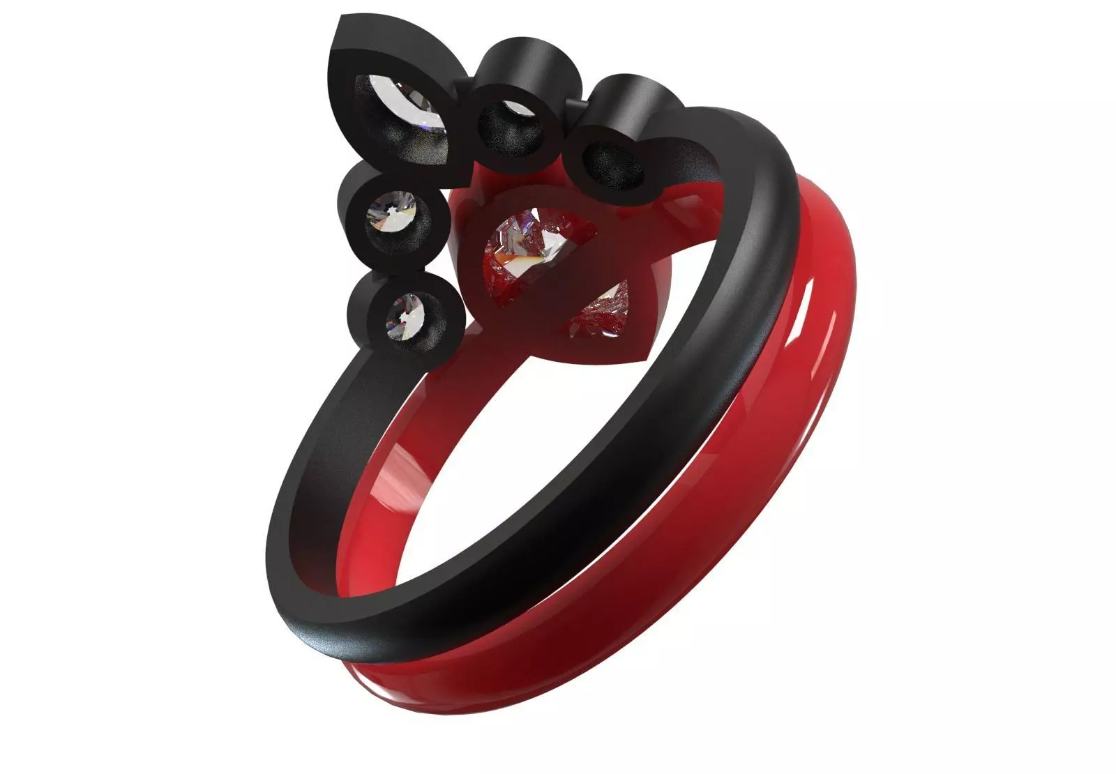 Eternal Link STL 3D Ring Set model wr0016 3D print model_14