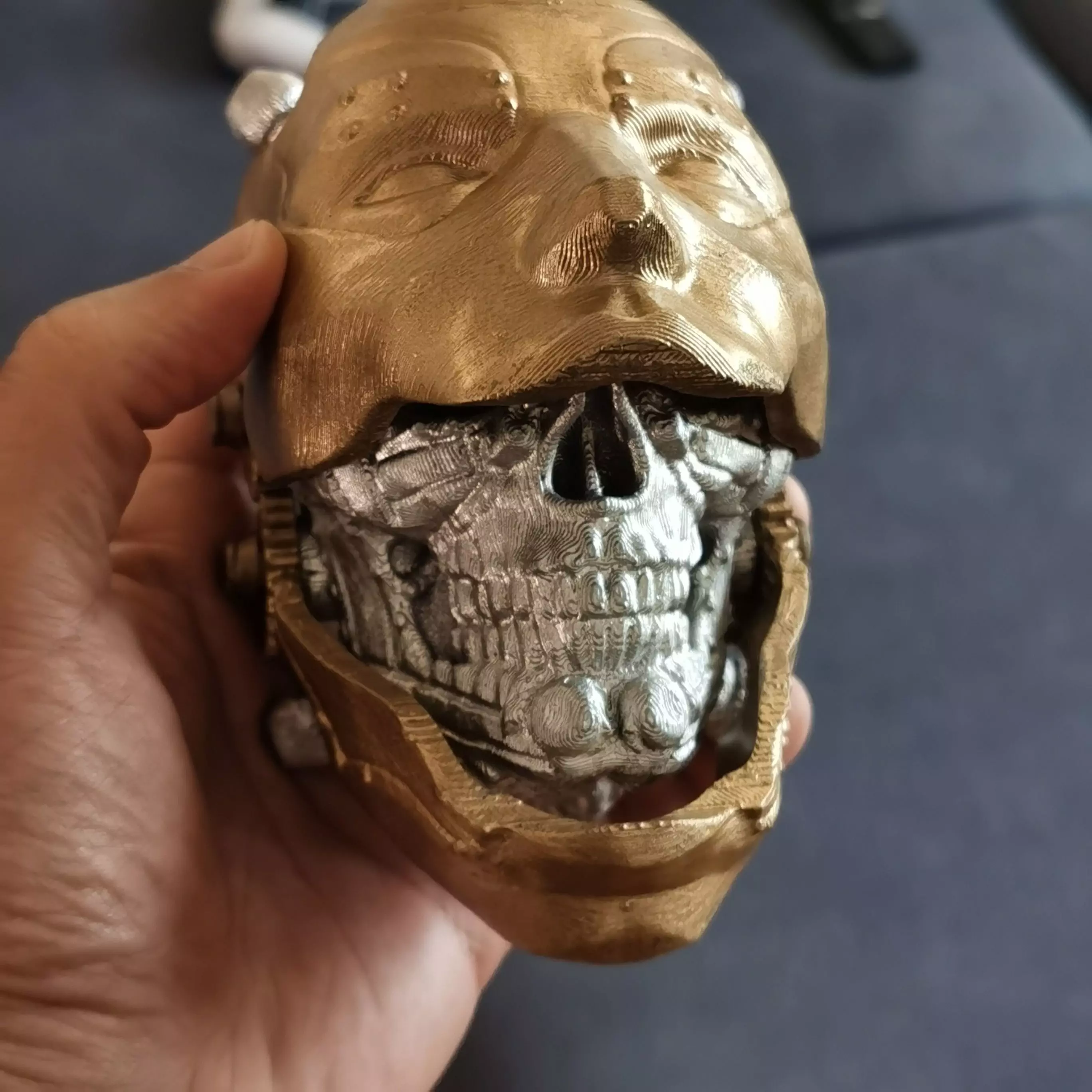 Robot Skull mask skull with mask Cyborg skull mask Perfect Gamer 3D print model_2