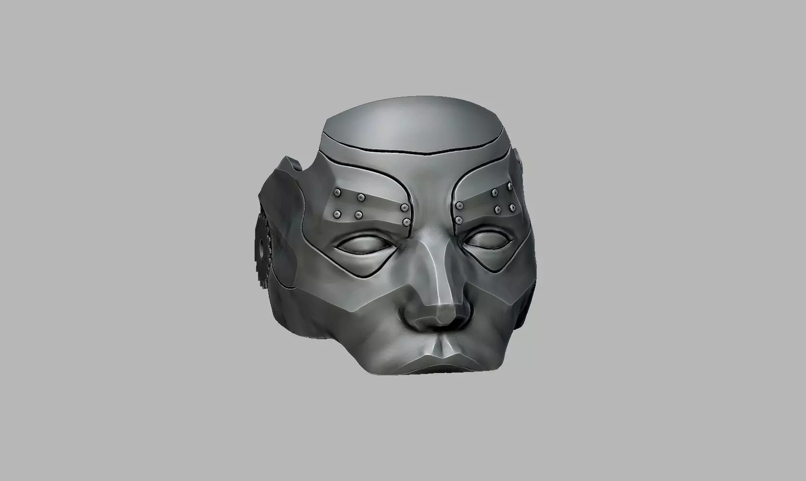 Robot Skull mask skull with mask Cyborg skull mask Perfect Gamer 3D print model_23