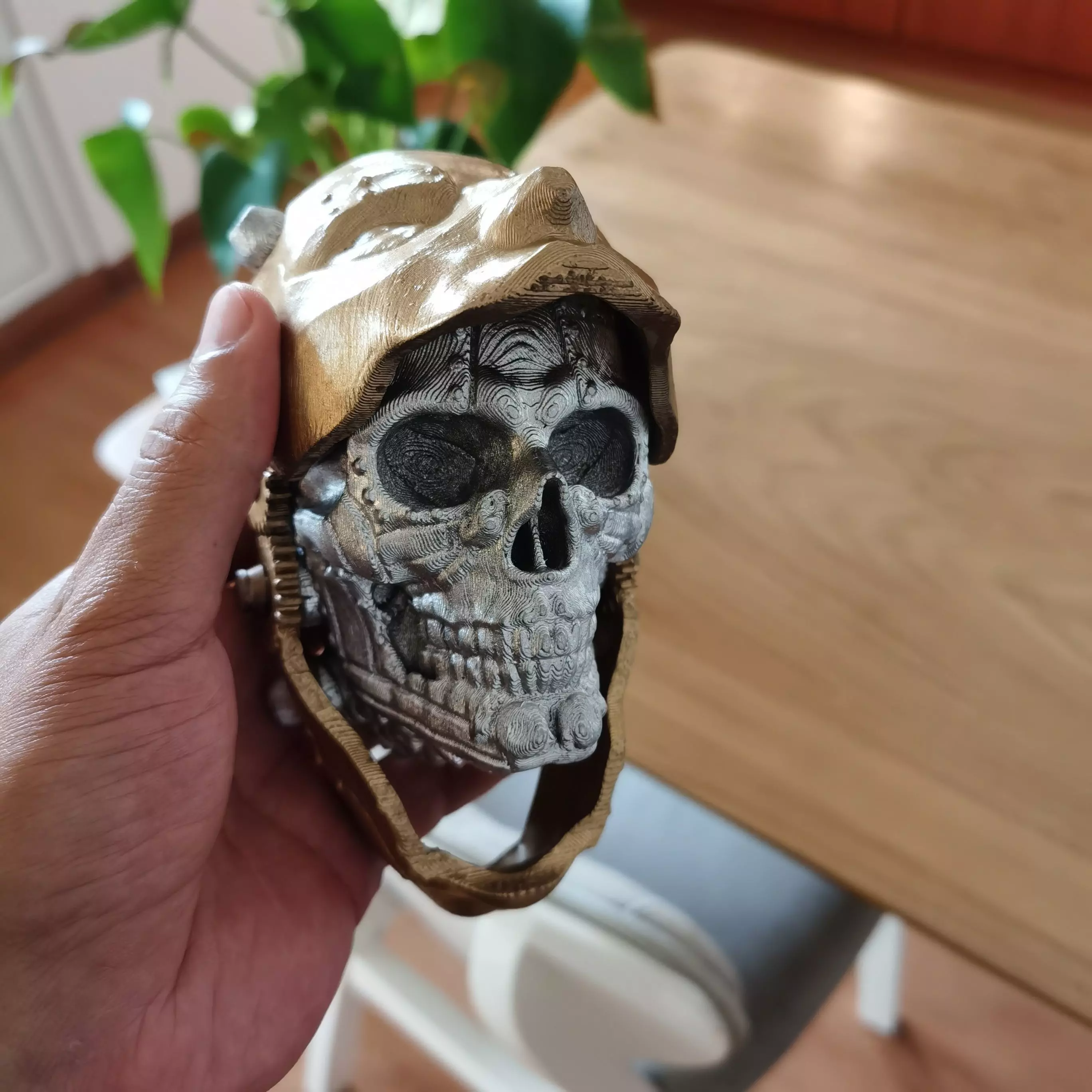 Robot Skull mask skull with mask Cyborg skull mask Perfect Gamer 3D print model_13