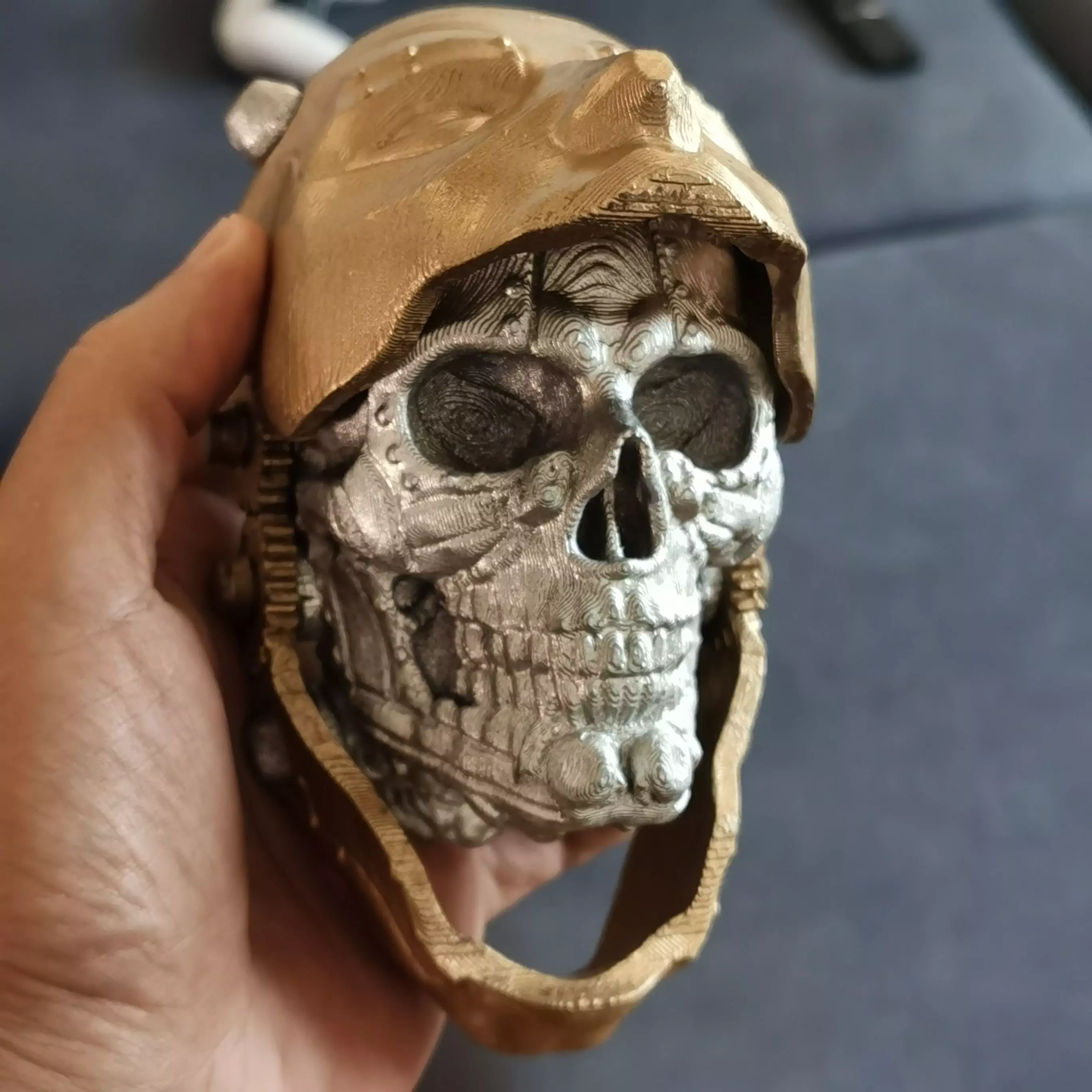 Robot Skull mask skull with mask Cyborg skull mask Perfect Gamer 3D print model_6