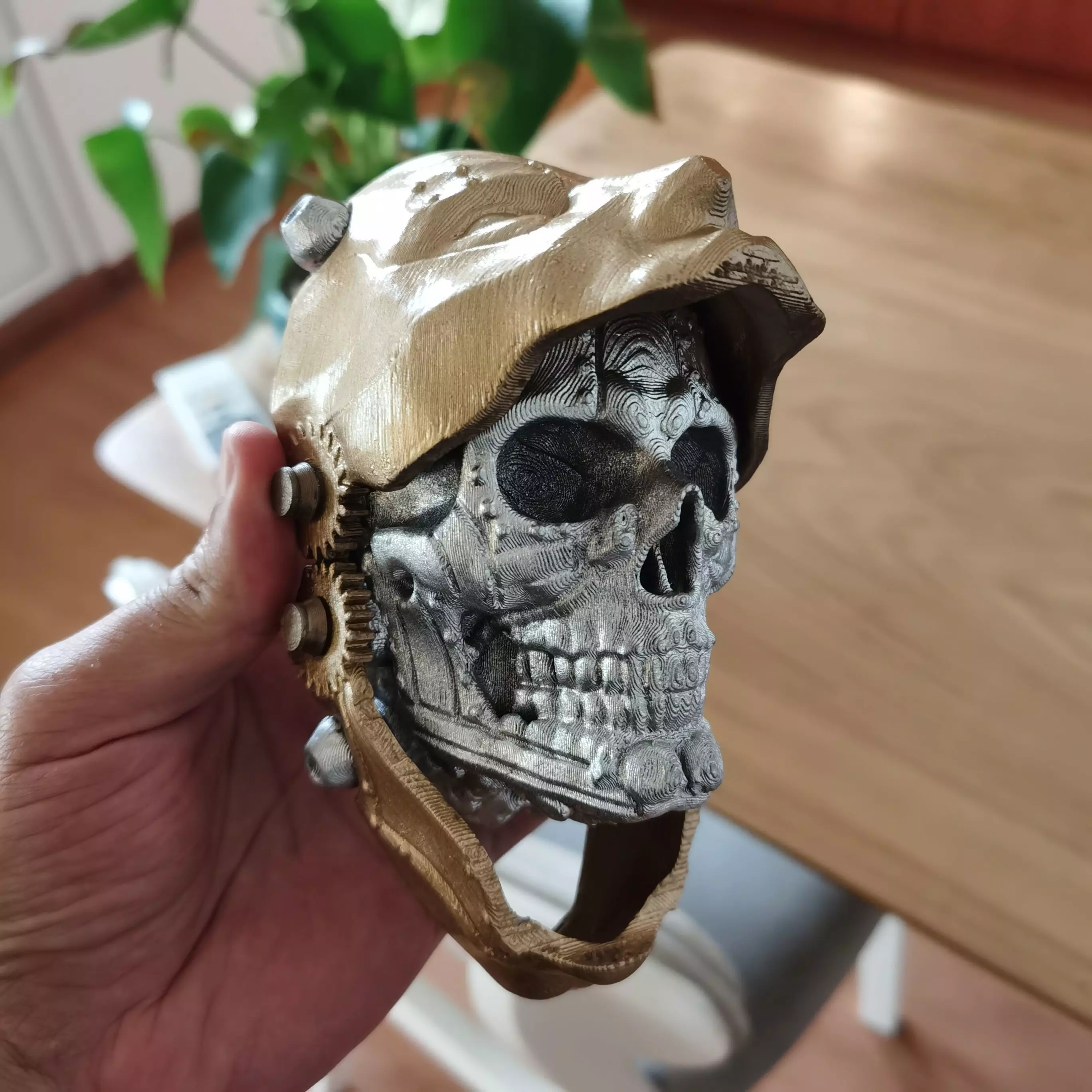 Robot Skull mask skull with mask Cyborg skull mask Perfect Gamer 3D print model_7