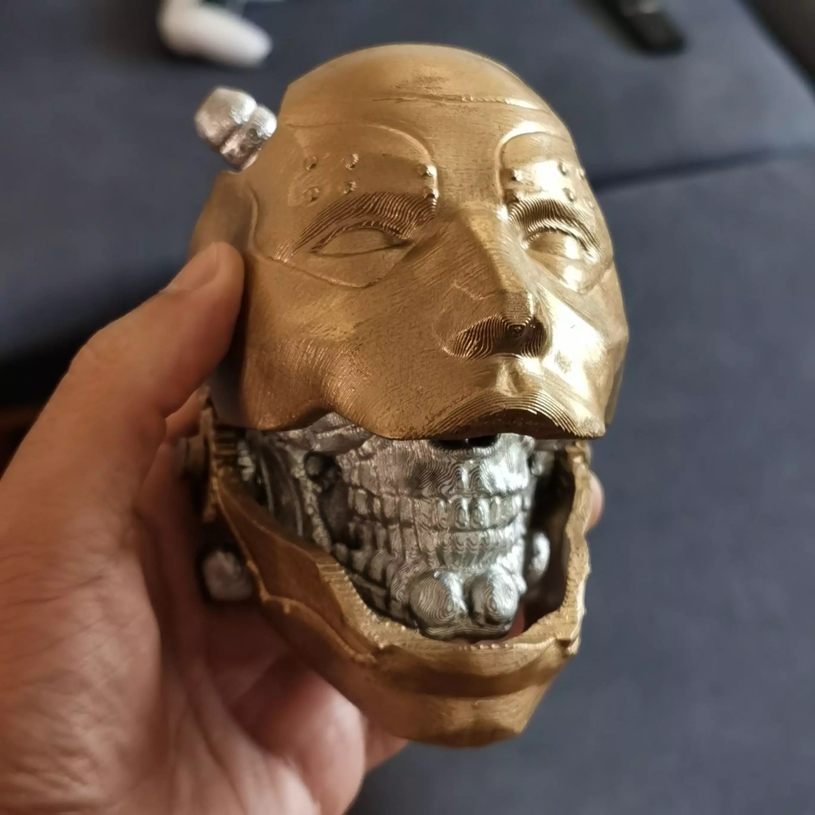 Robot Skull mask skull with mask Cyborg skull mask Perfect Gamer 3D print model_1