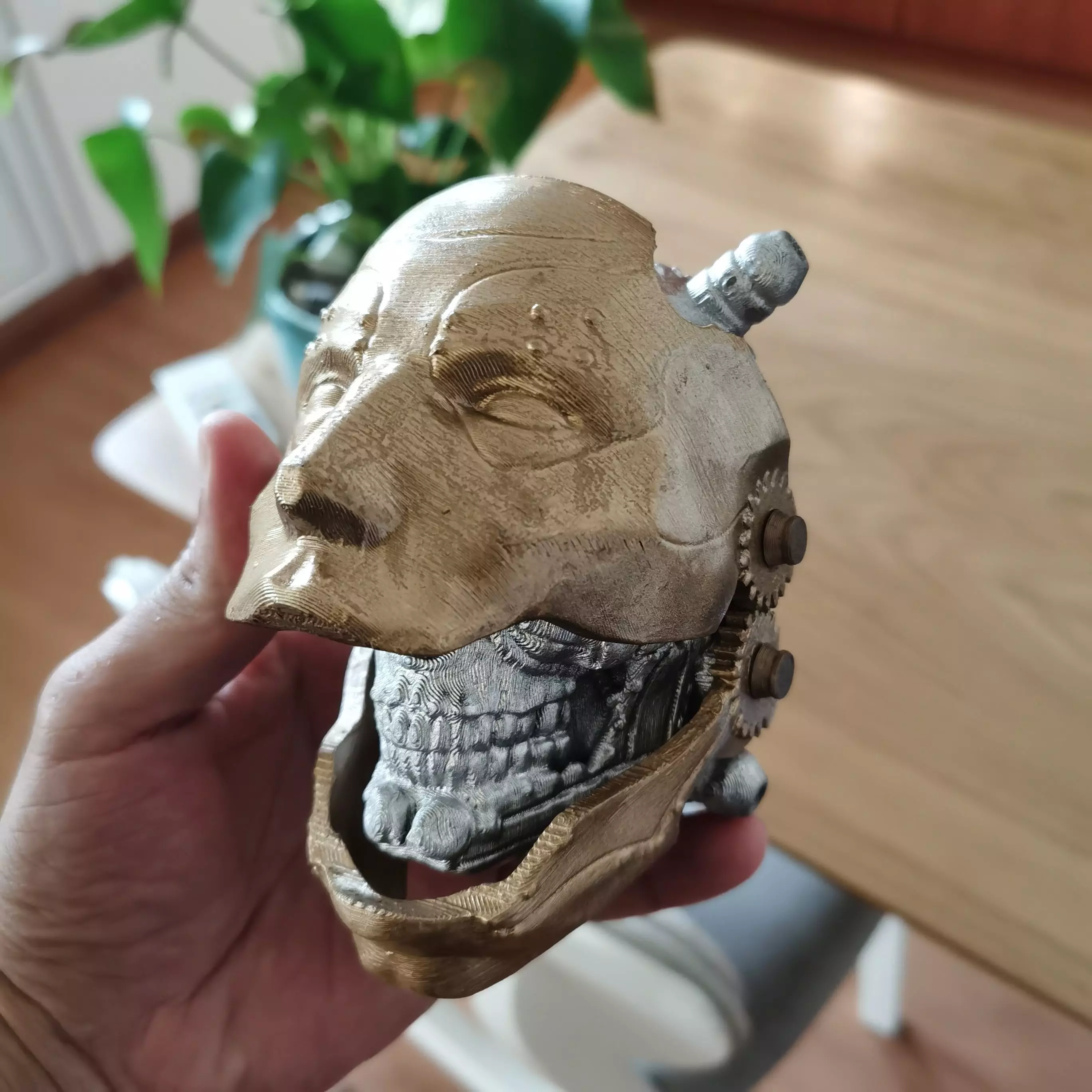 Robot Skull mask skull with mask Cyborg skull mask Perfect Gamer 3D print model_14