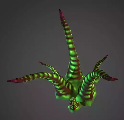 Evil plant 2 Low-poly 3D model