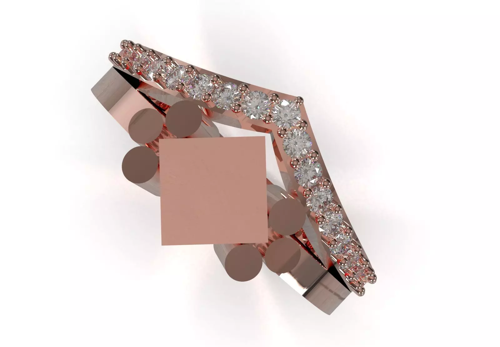 Wedding STL 3D Ring Set Embrace of Light model wr0033 3D print model_10