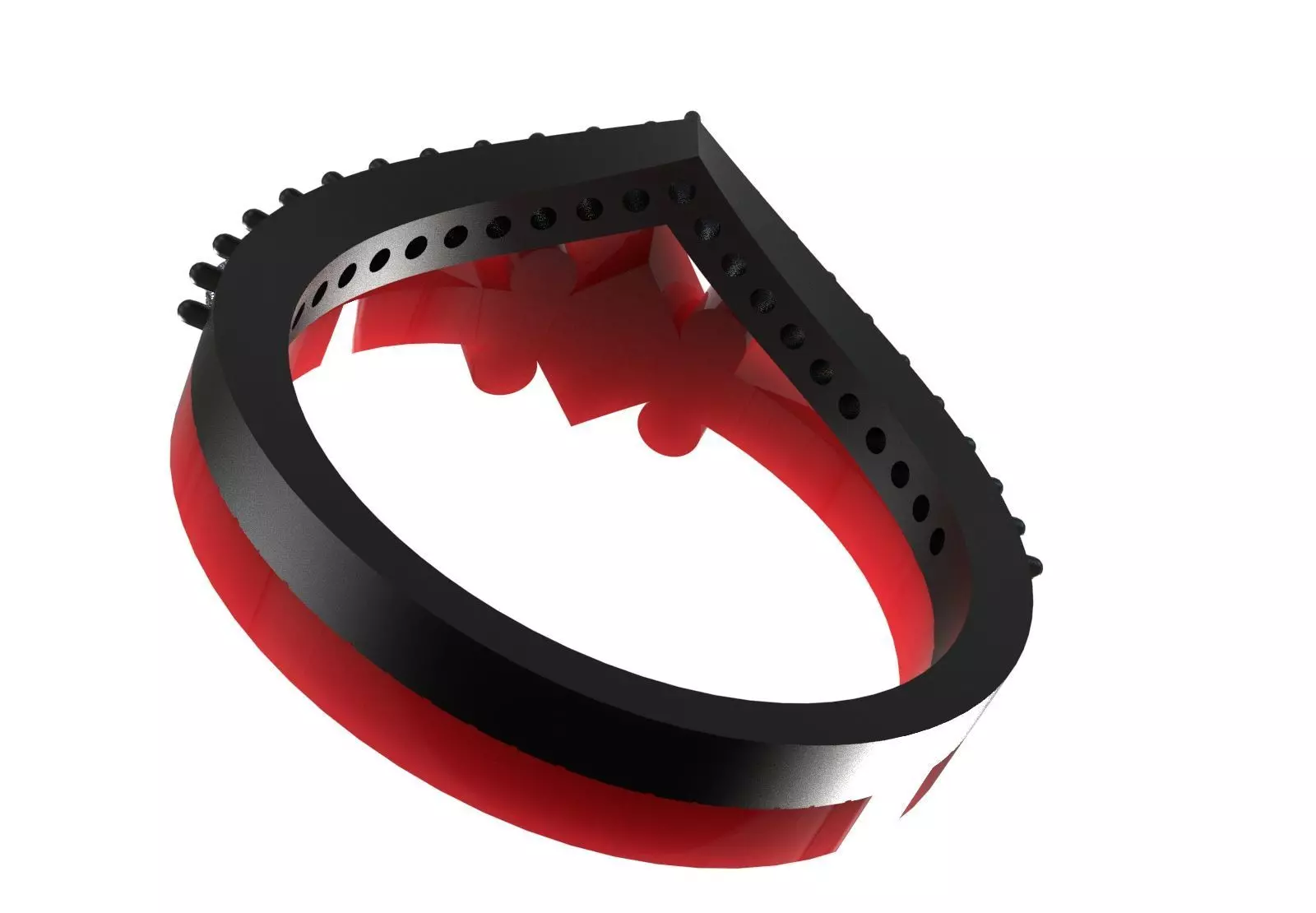 Wedding STL 3D Ring Set Embrace of Light model wr0033 3D print model_14