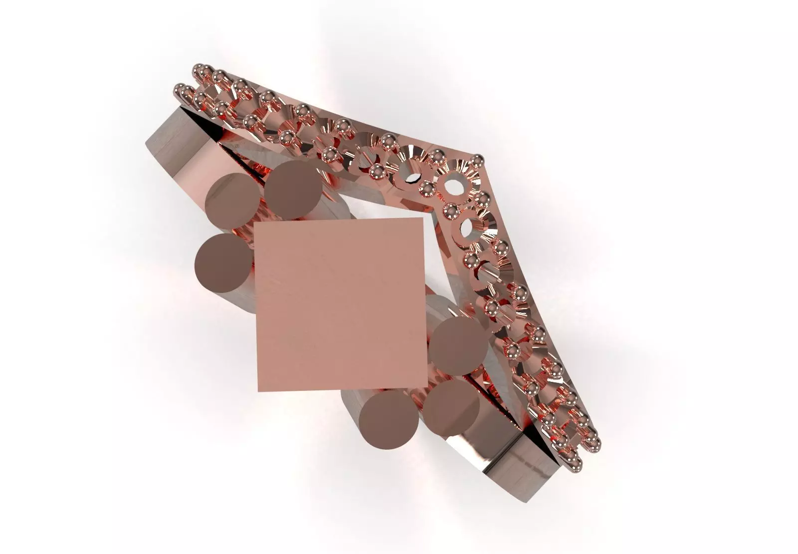 Wedding STL 3D Ring Set Embrace of Light model wr0033 3D print model_11