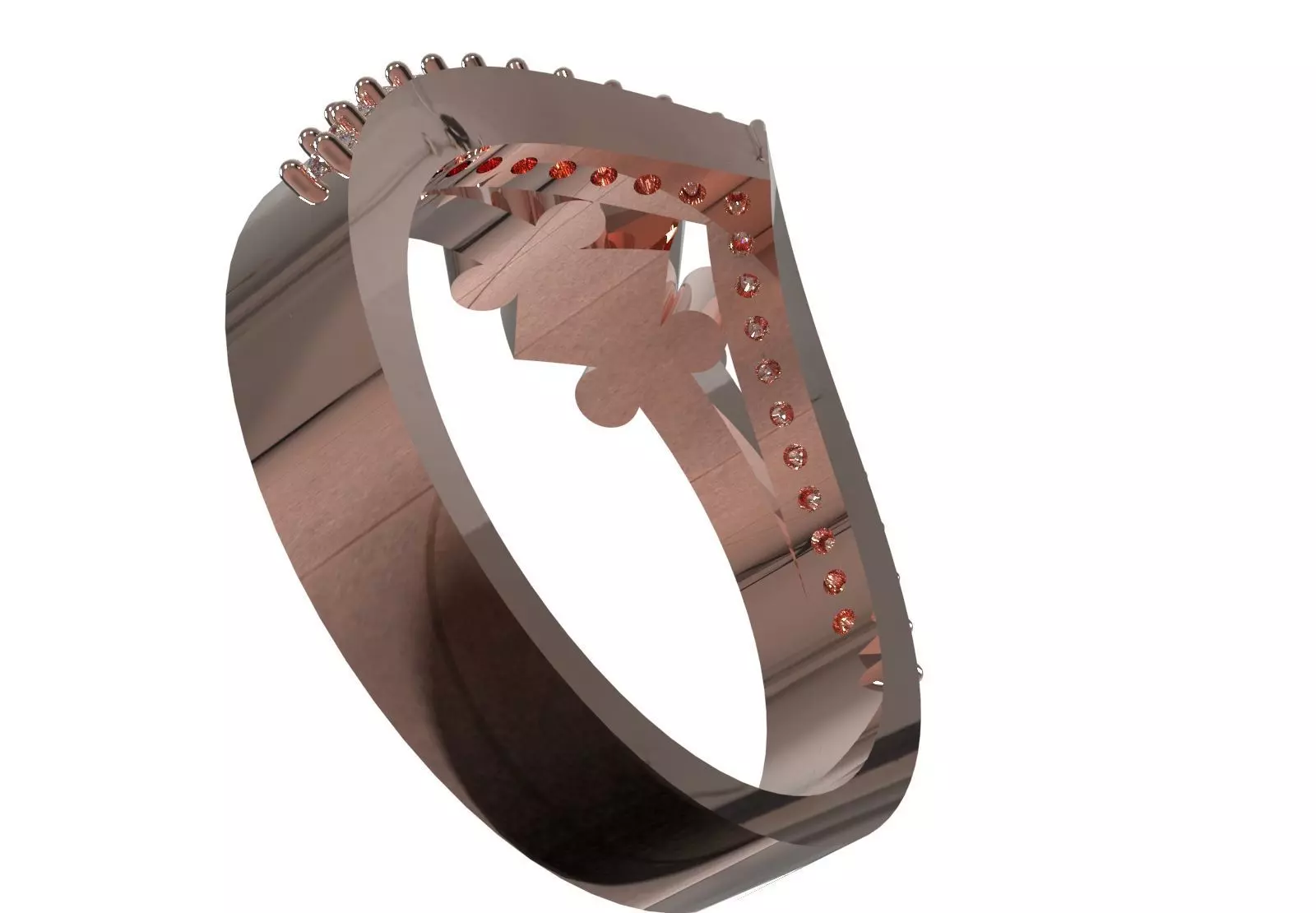 Wedding STL 3D Ring Set Embrace of Light model wr0033 3D print model_12