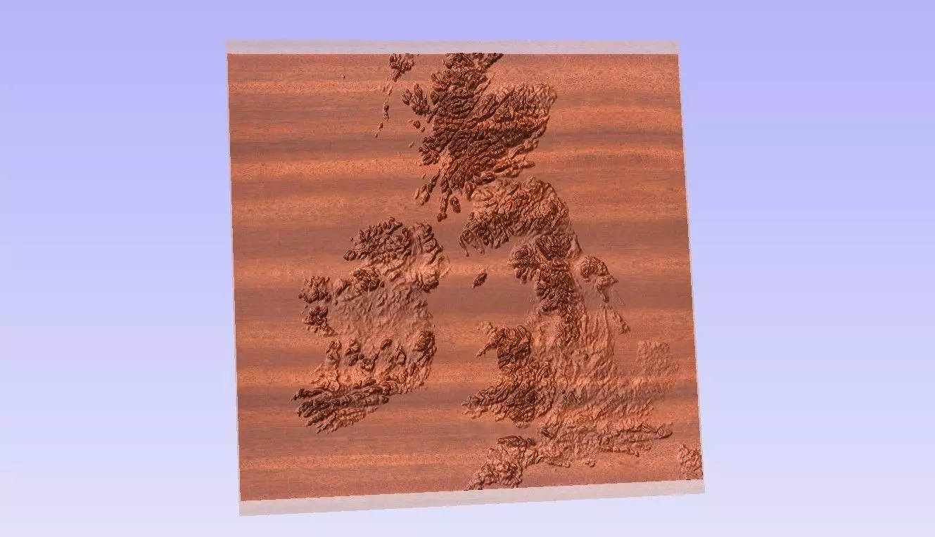 united kingdom heightmap grayscale 3D print model