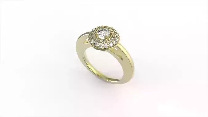  Rollover Halo Diamond Ring