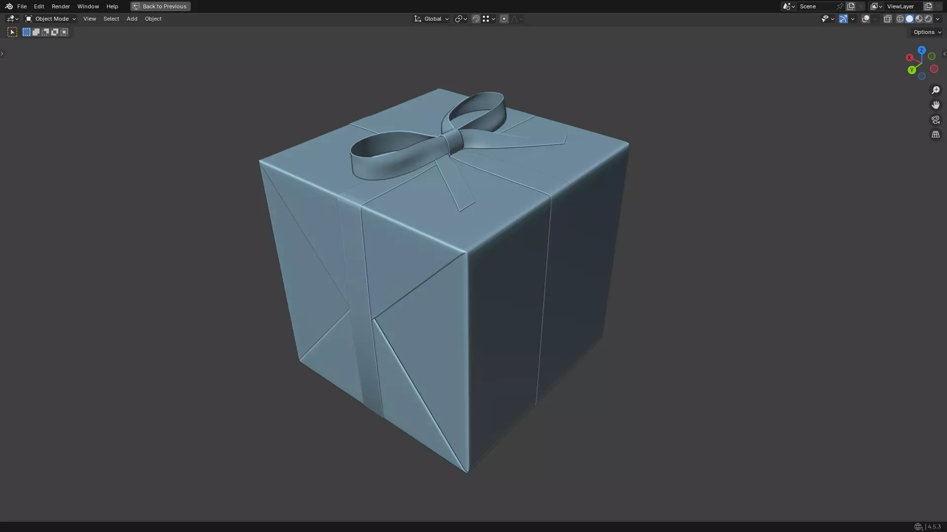 Christmas Present PBR White 07 3D model_22