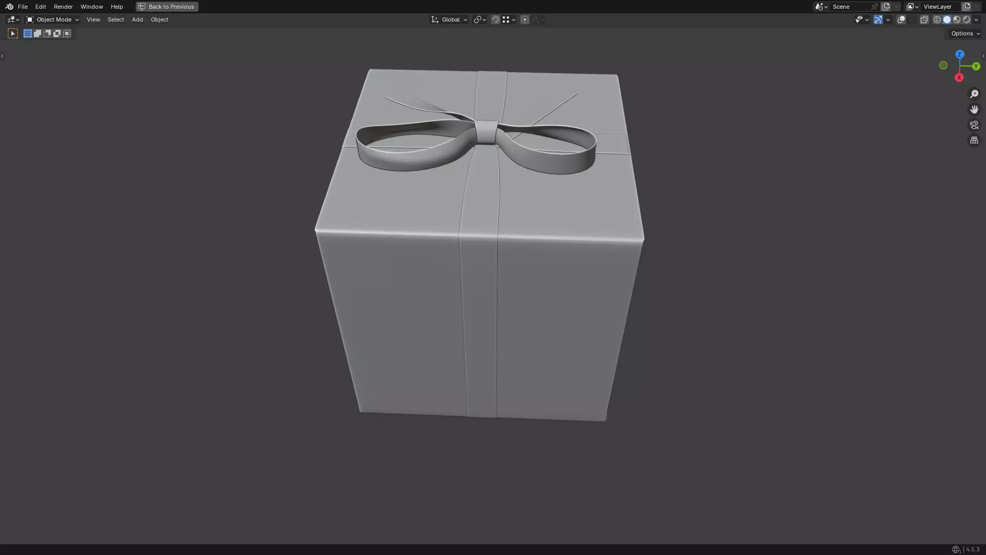 Christmas Present PBR White 07 3D model_15