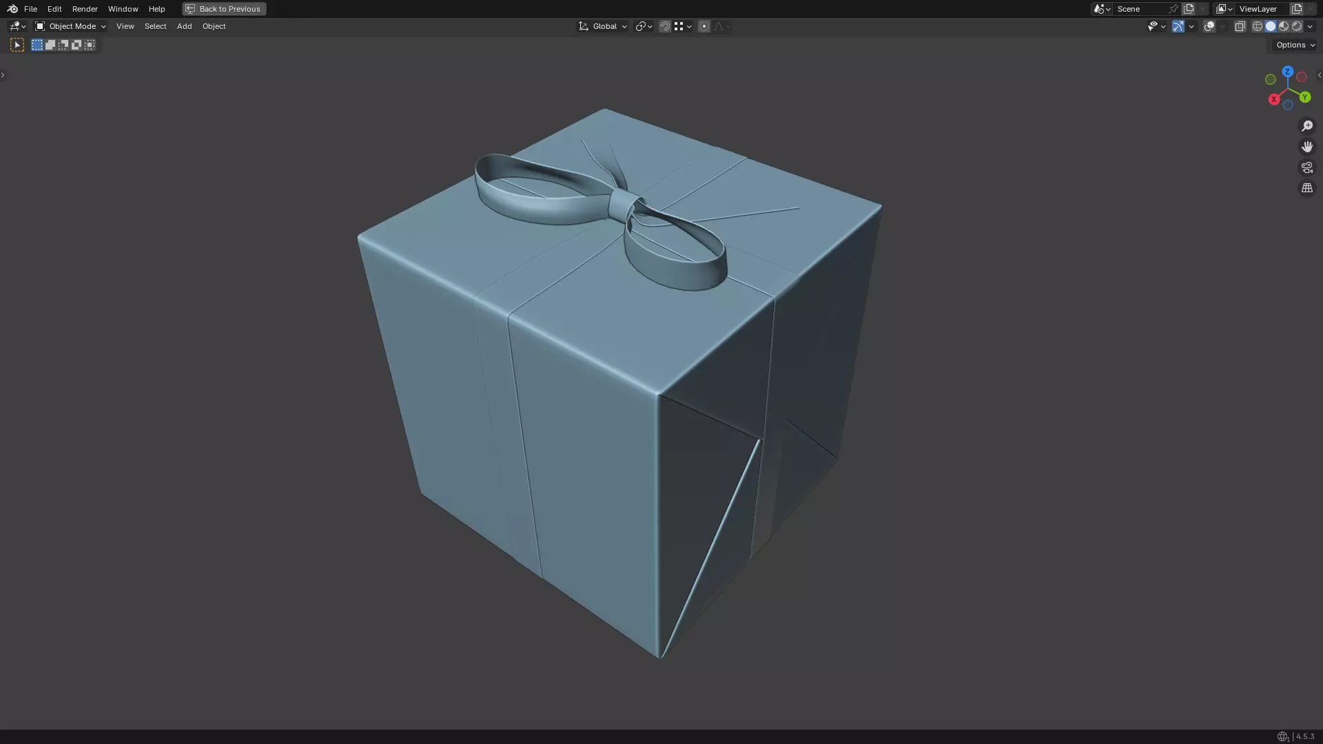 Christmas Present PBR White 07 3D model_21