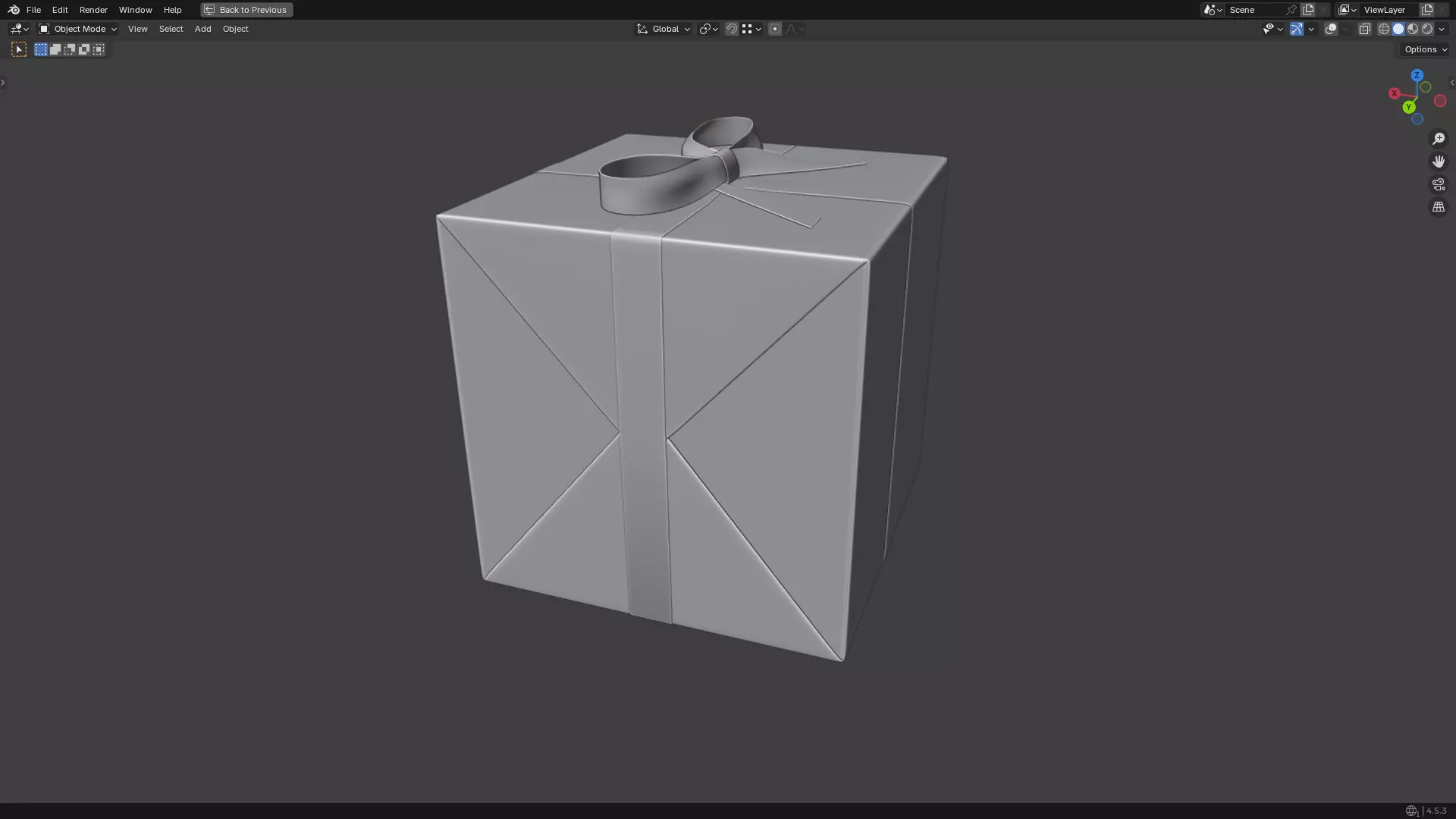 Christmas Present PBR White 07 3D model_18