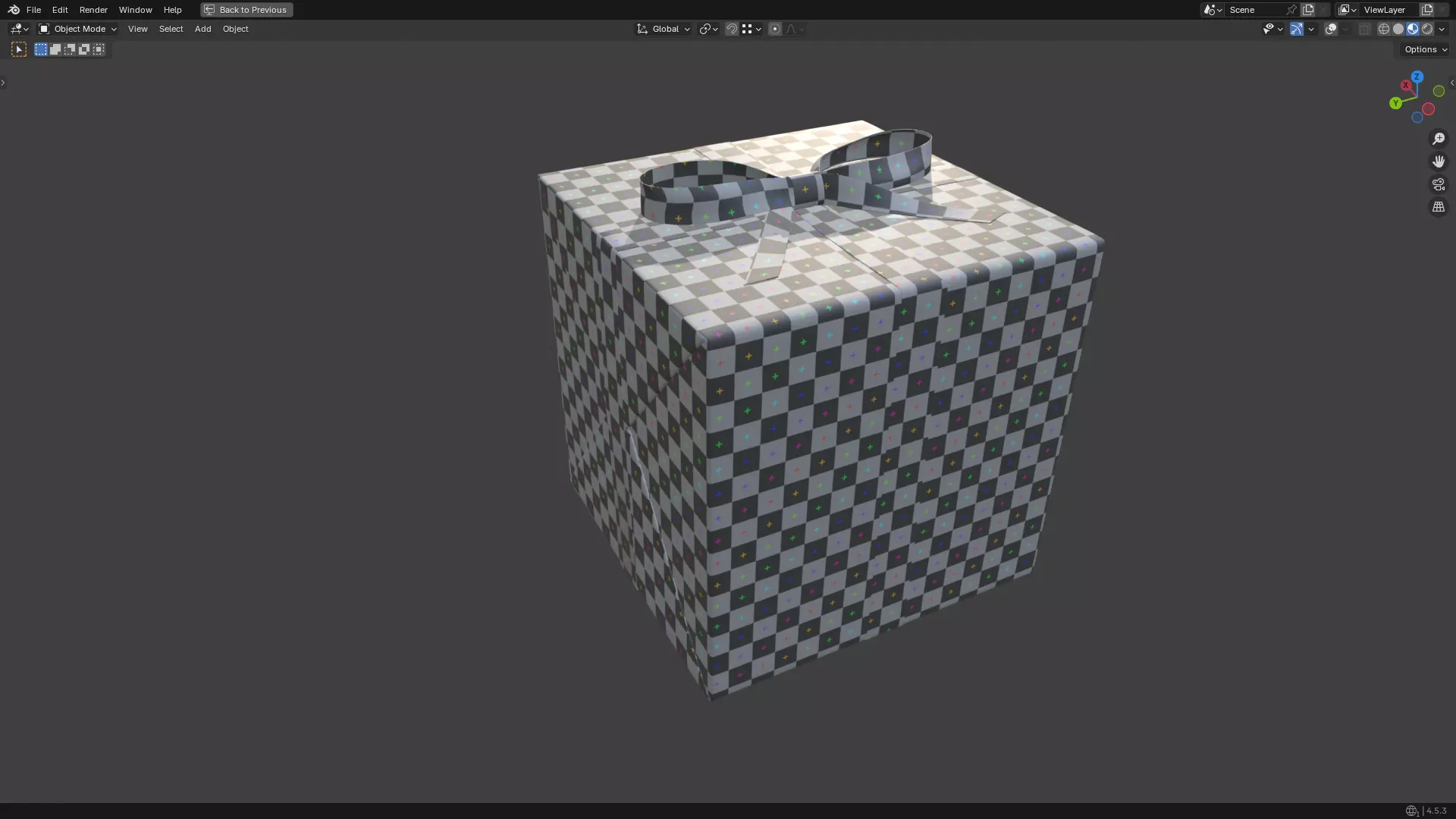 Christmas Present PBR White 07 3D model_32