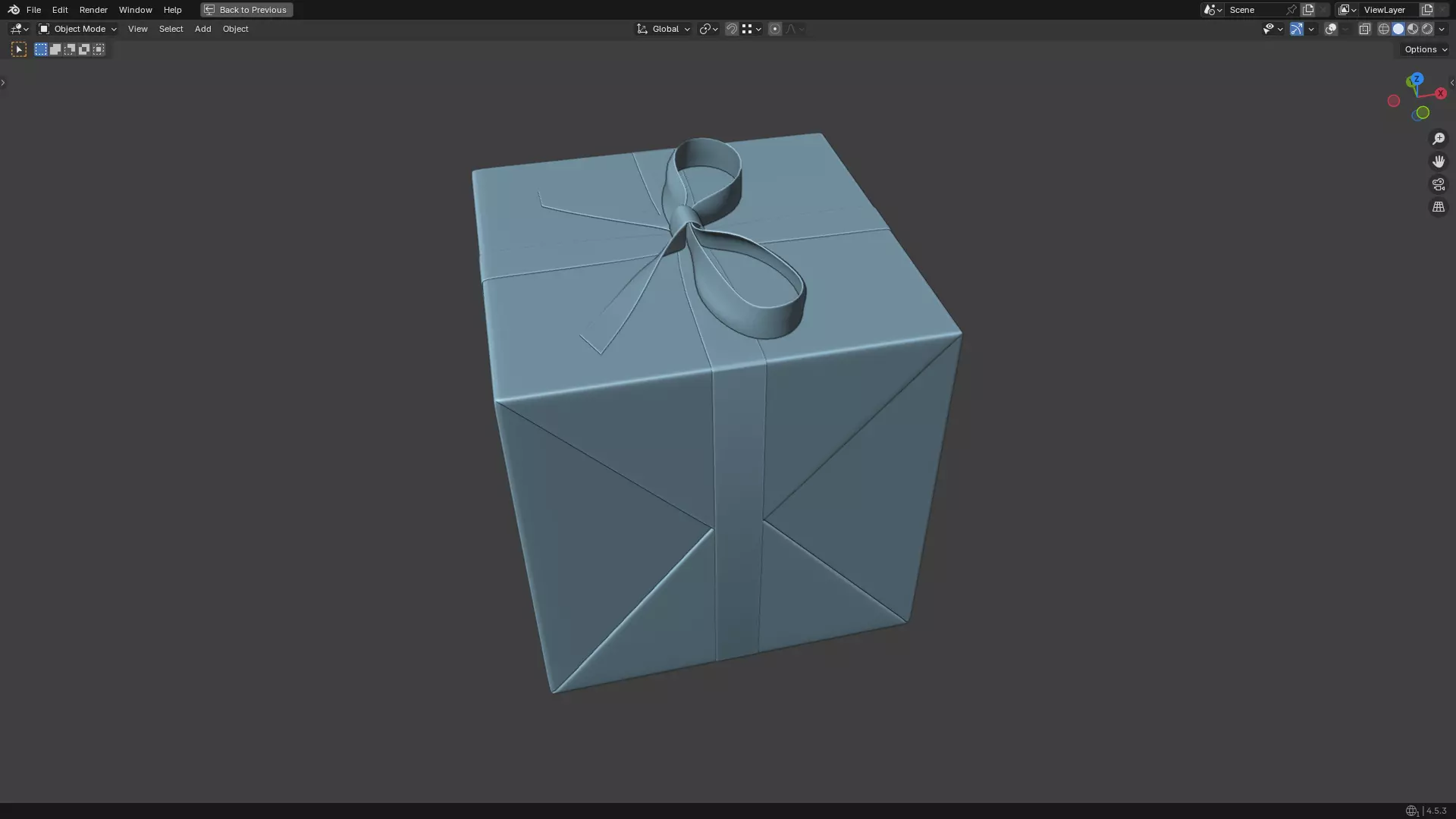 Christmas Present PBR White 07 3D model_23