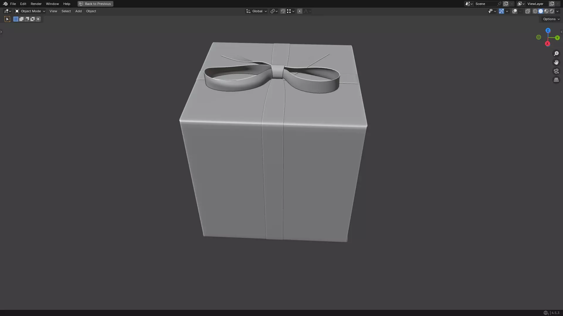 Christmas Present PBR White 07 3D model_20