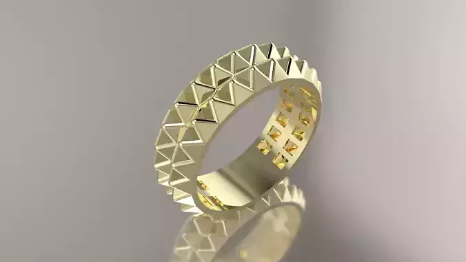 Pyramid Edge Ring 7 sizes