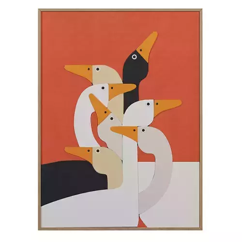 Group of geese wall art