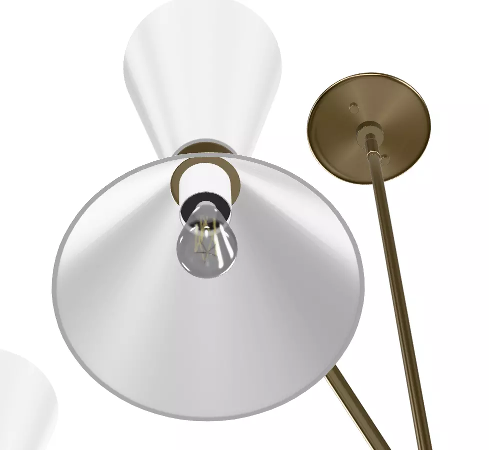 Light Gold Mid century For Use in Bedrooms Low-poly 3D model