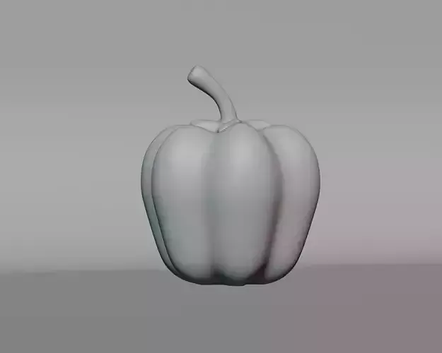 Capsicum Low-poly 3D model 6