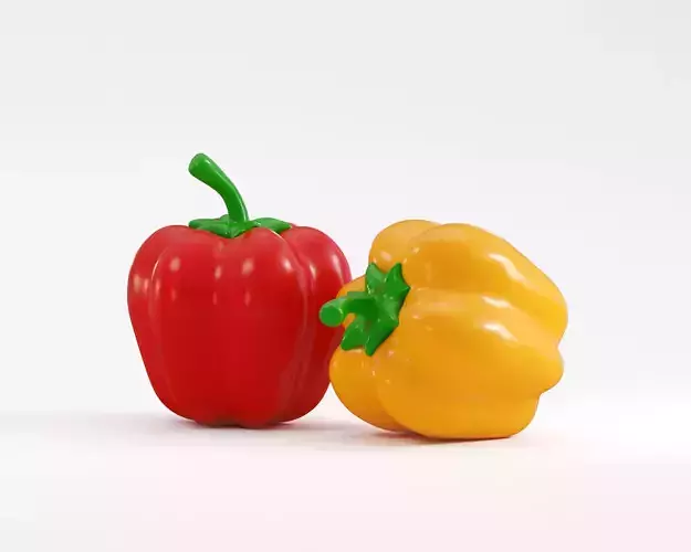 Capsicum Low-poly 3D model