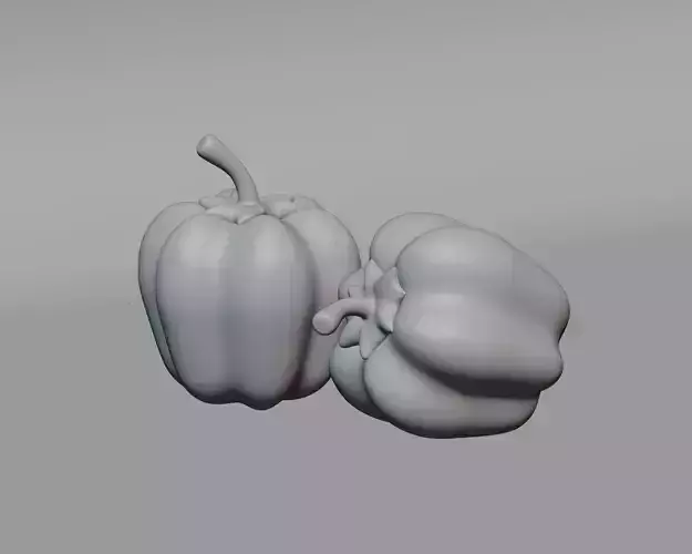Capsicum Low-poly 3D model 2