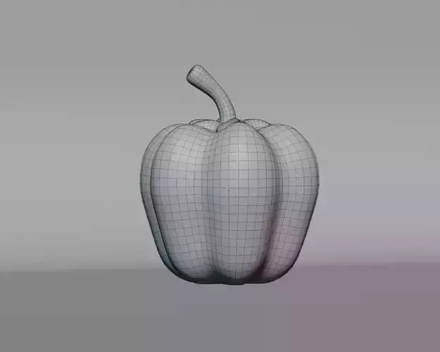 Capsicum Low-poly 3D model 4