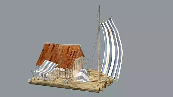 Water Exclusive Floating House 3D Model