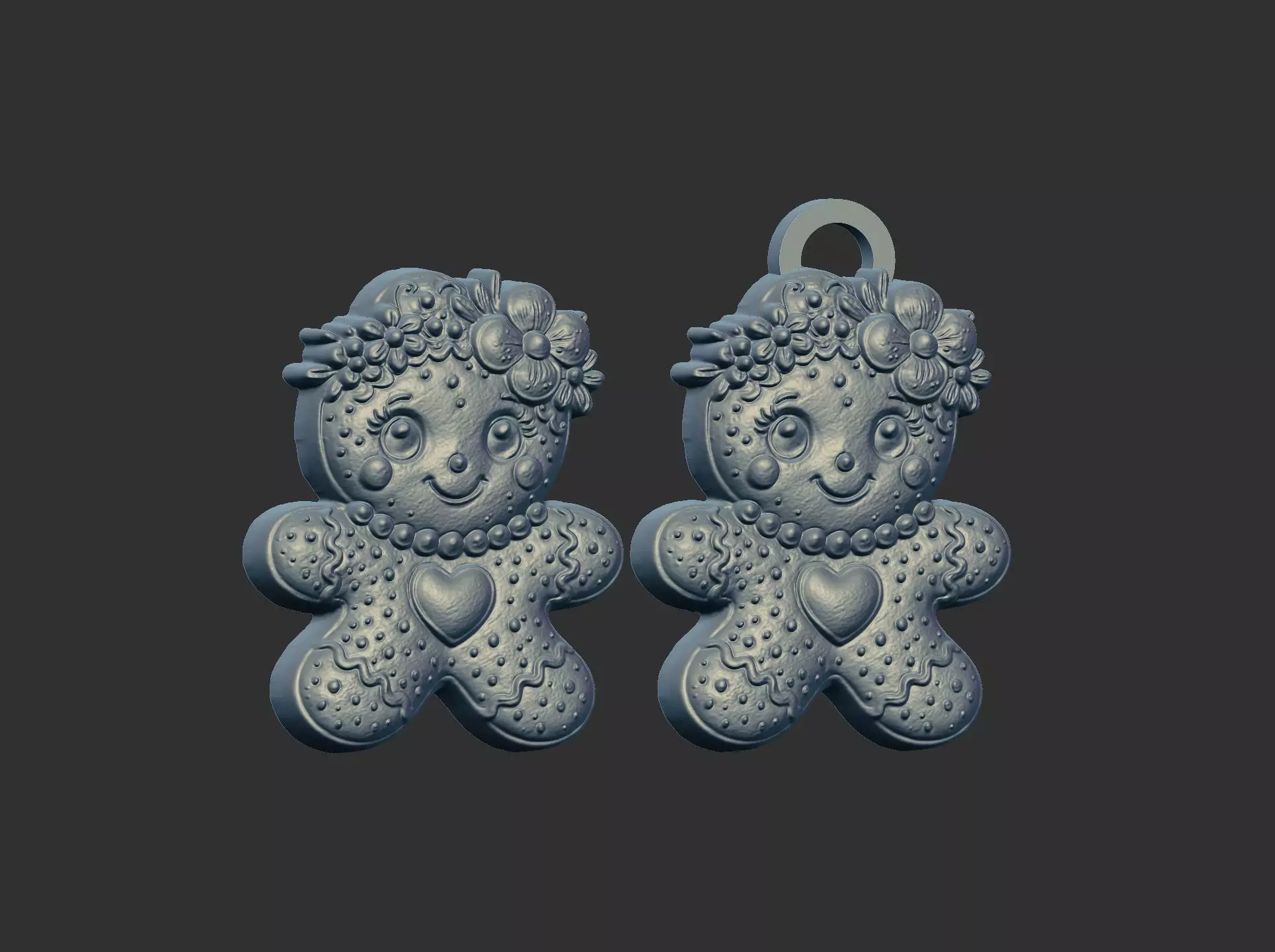 ginger cookie cute girl cnc model  3D print model_18