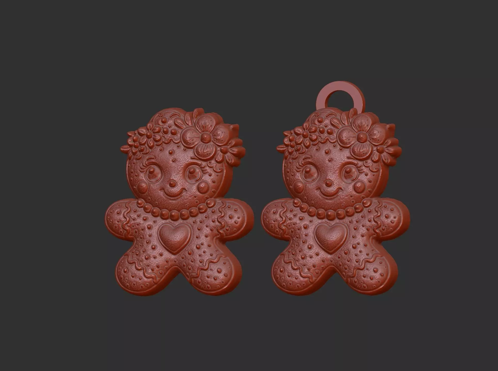 ginger cookie cute girl cnc model  3D print model_20