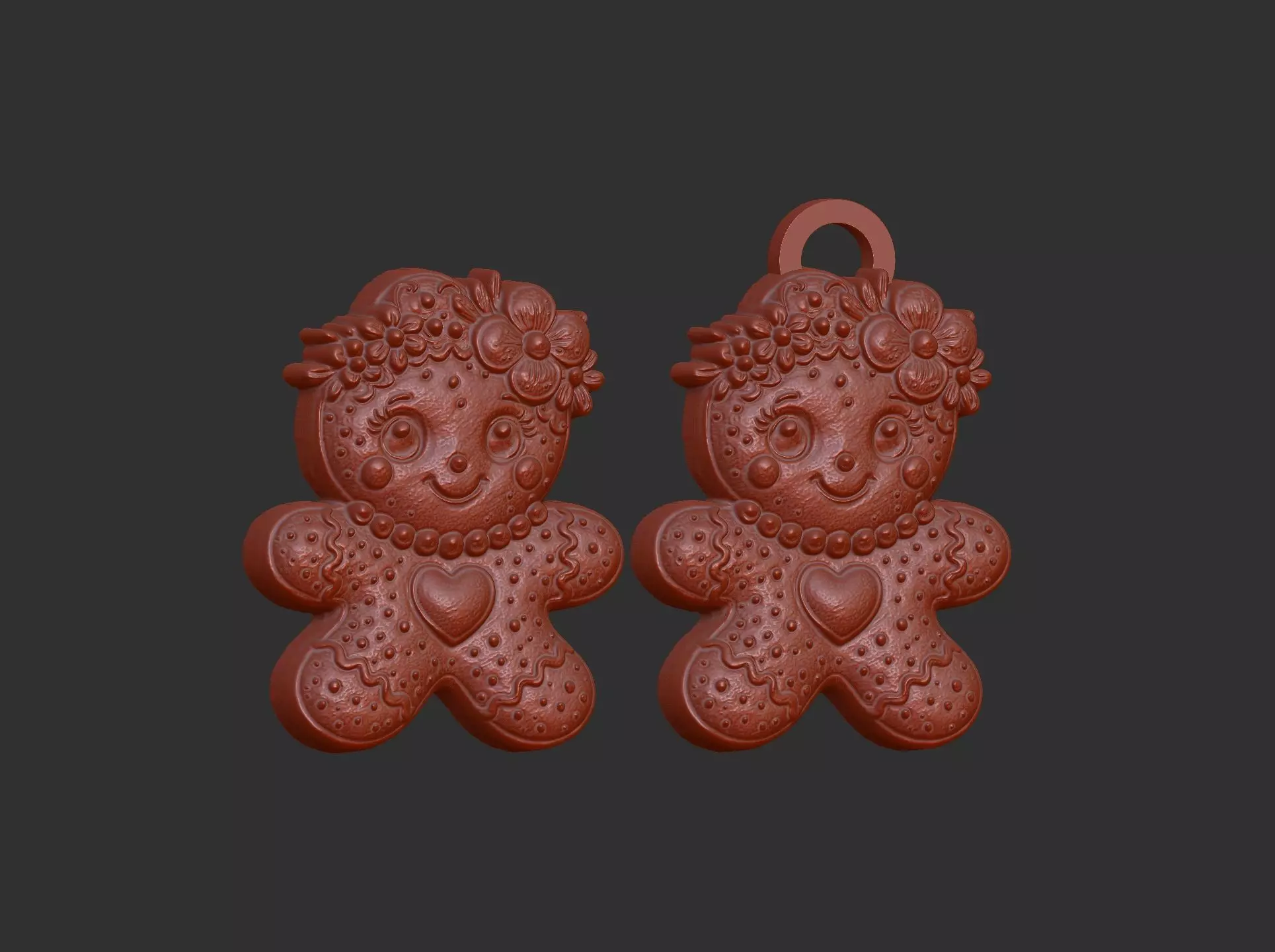 ginger cookie cute girl cnc model  3D print model_19