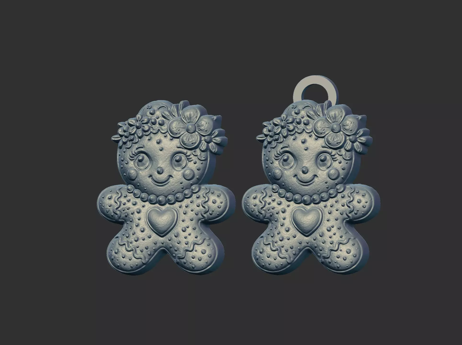 ginger cookie cute girl cnc model  3D print model_1