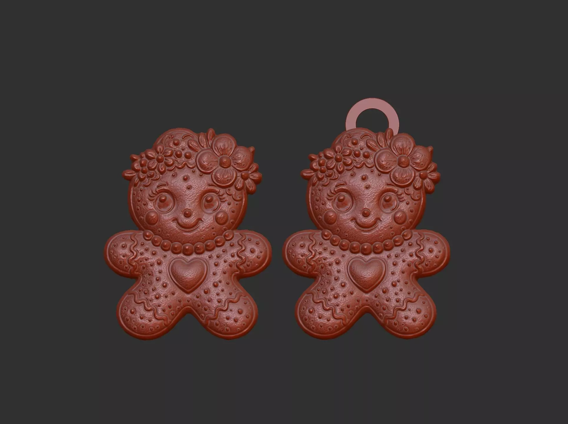 ginger cookie cute girl cnc model  3D print model_13