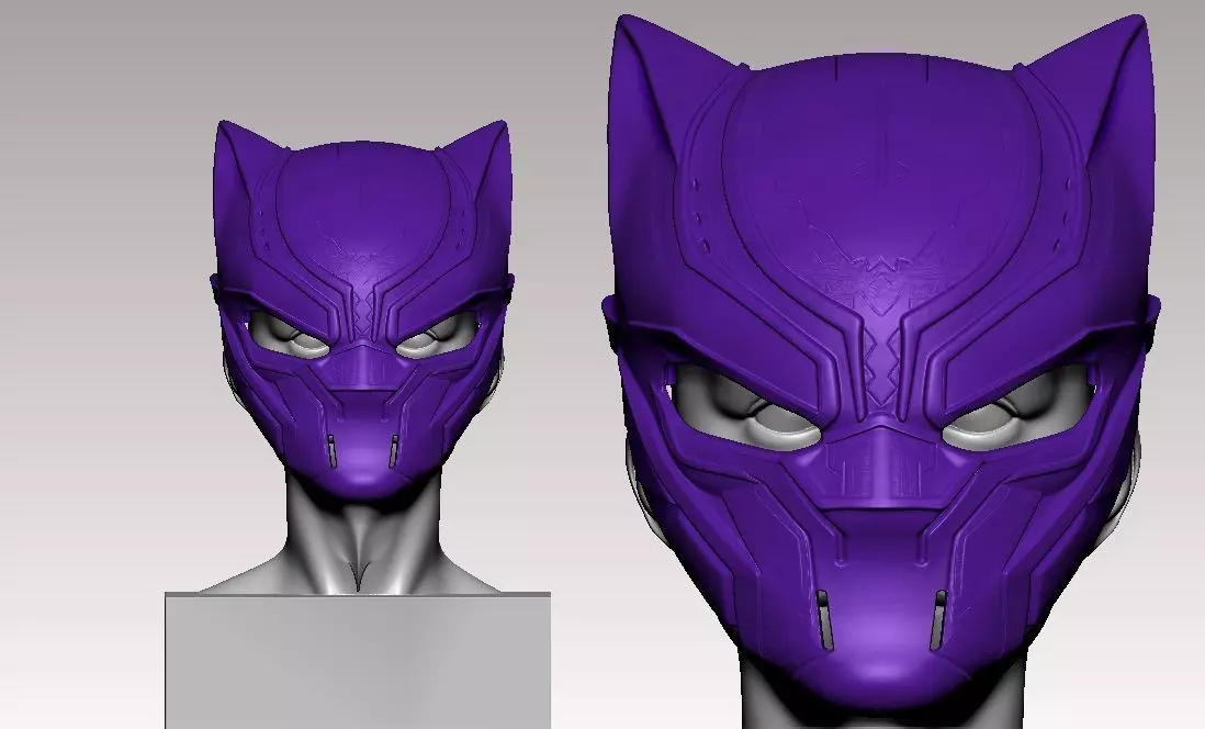 Black Panther - Cosplay - Mask - 3D print 3D print model