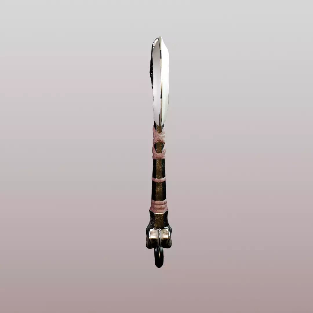Double Bladed Axe 3D model_7