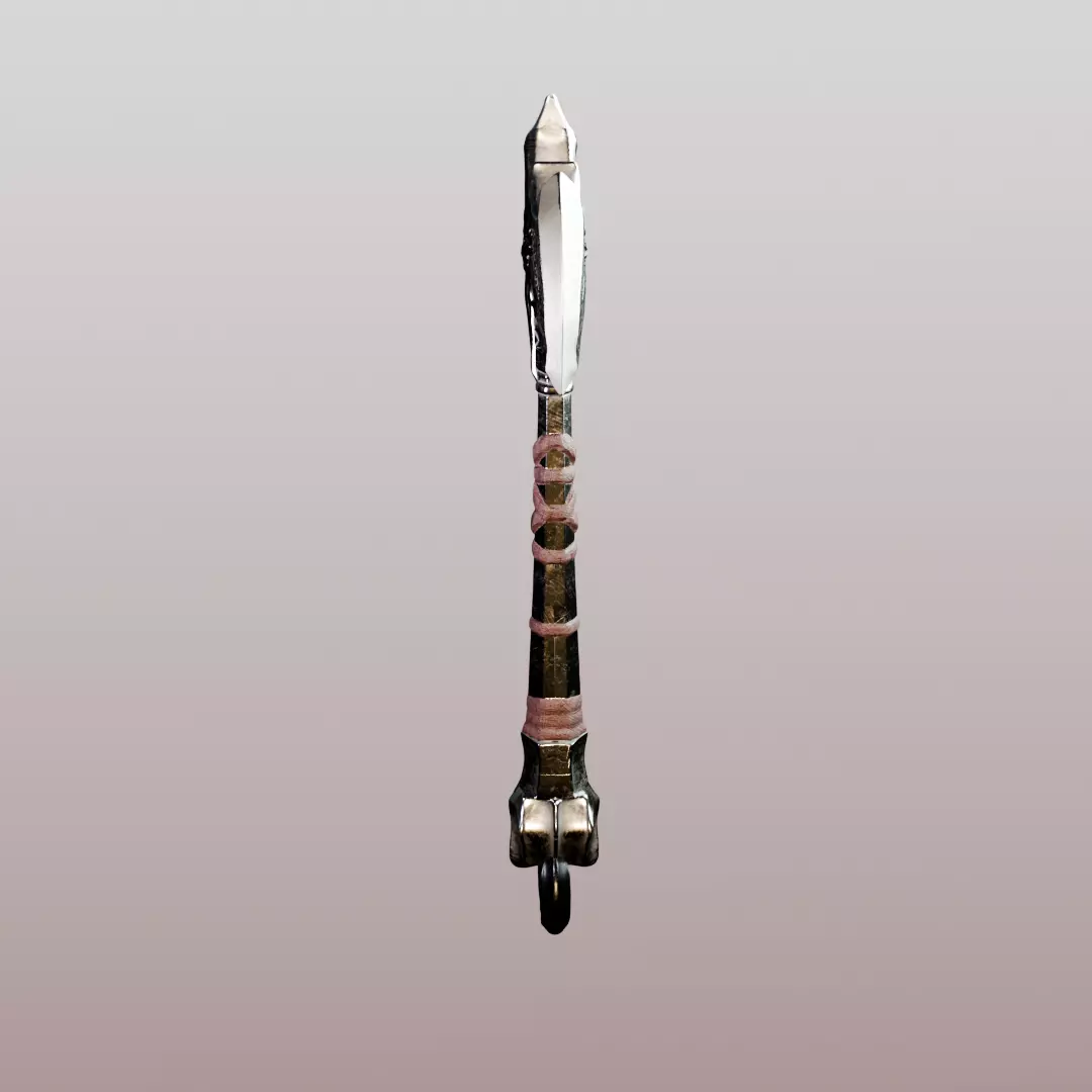 Double Bladed Axe 3D model_3