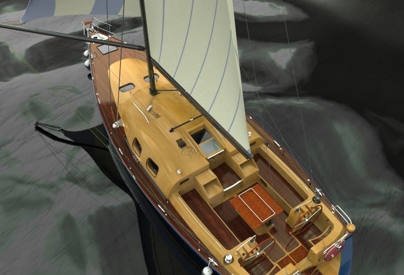 Sailboat III Free 3D model_2