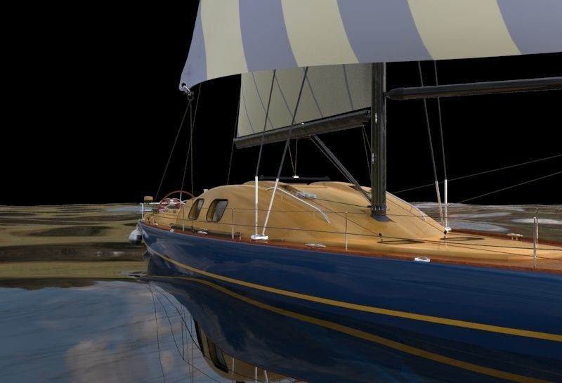 Sailboat III Free 3D model_3