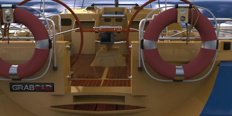 Sailboat III Free 3D model_1