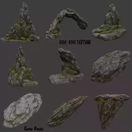 Rock Set rocky terrain texture pack