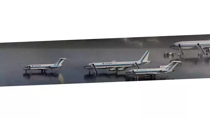 DC-9  DC-8  BOEING 727-25 and 727-200 and L-1011 TRISTAR