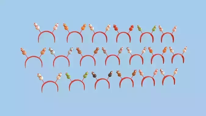 Cute Christmas Animal Headband Pack 01