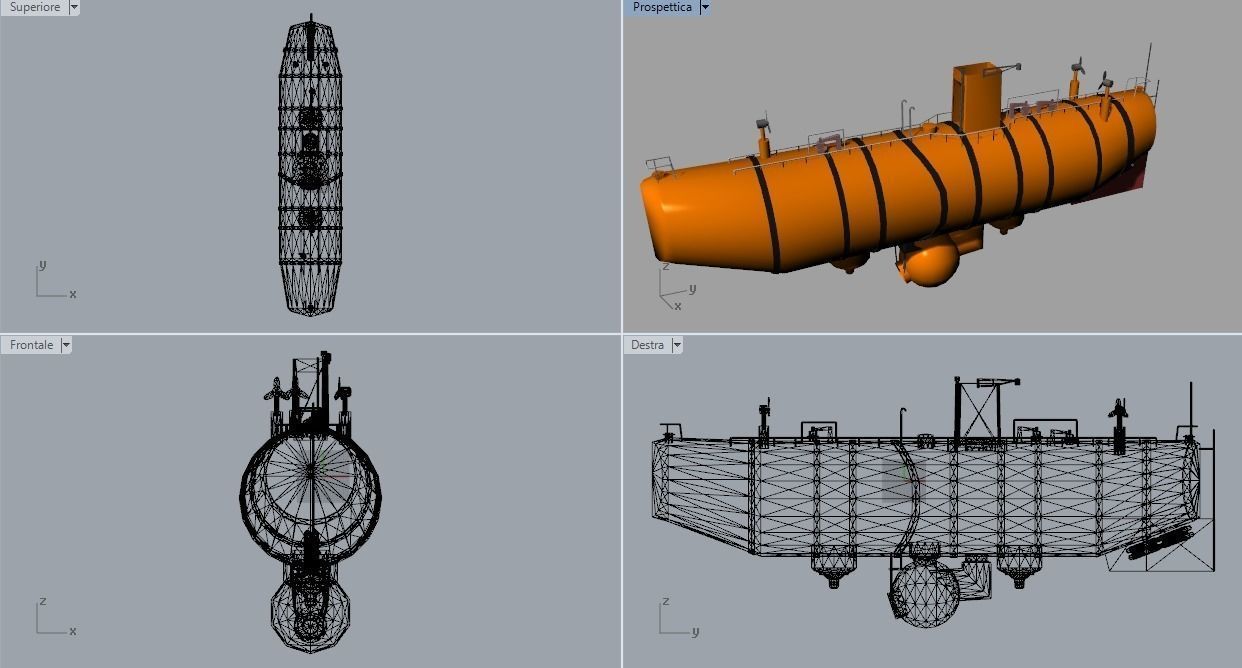 Bathyscaphe Trieste Free 3D model_5