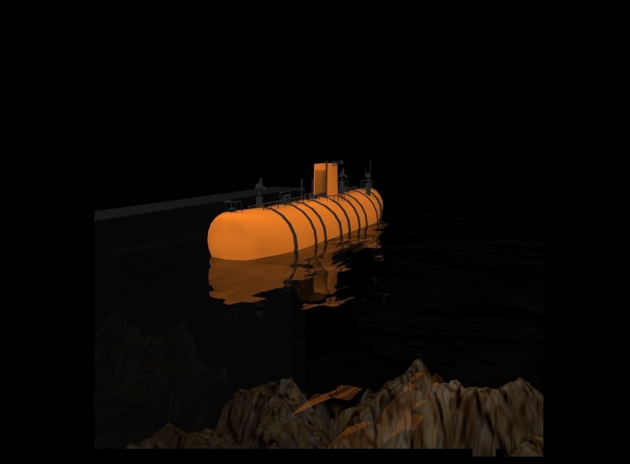 Bathyscaphe Trieste Free 3D model_4
