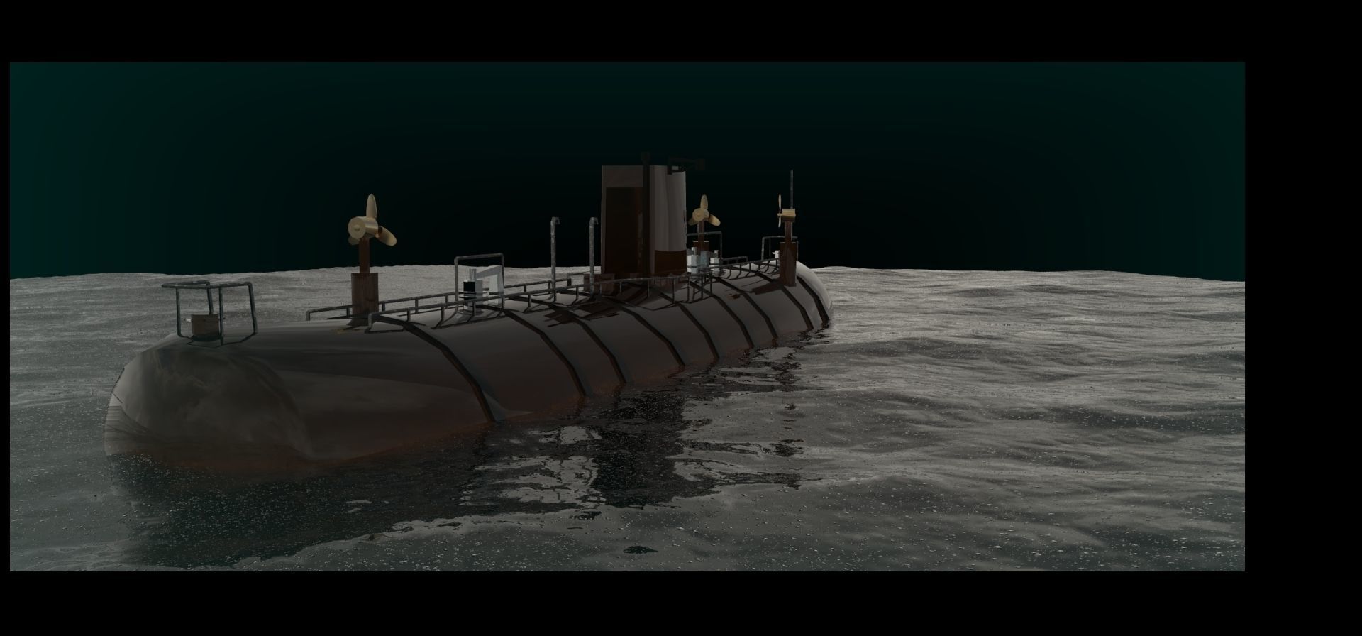 Bathyscaphe Trieste Free 3D model_1